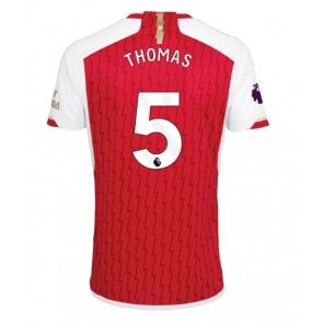 Lacne Muži Futbalové dres Arsenal Thomas Partey #5 2023-24 Krátky Rukáv - Domáci